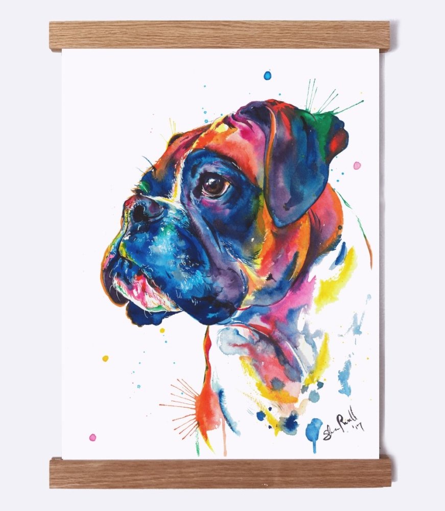 Boxer - Watercolor Print - Shaunna Russell
