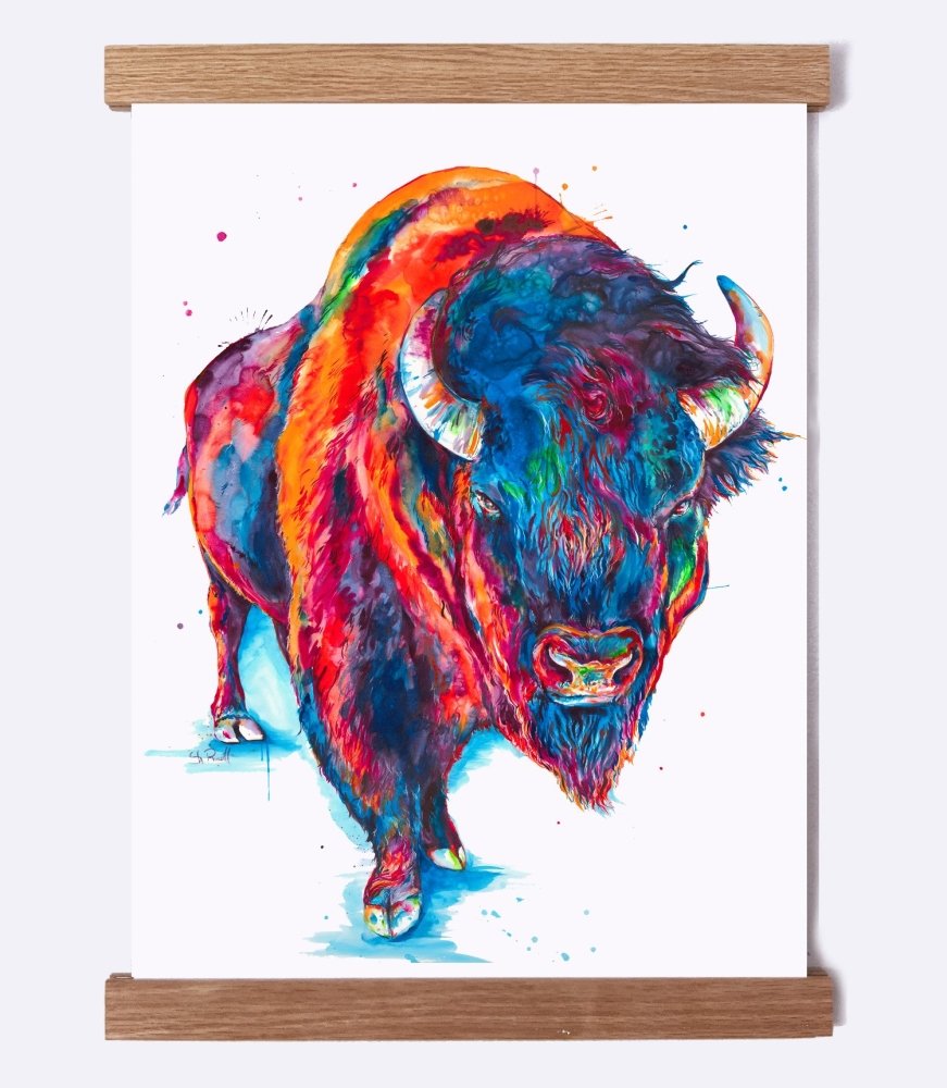 Buffalo - Watercolor Print - Shaunna Russell