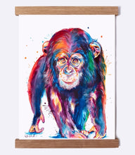 Load image into Gallery viewer, Chimpanzee - Watercolor Print - Shaunna Russell
