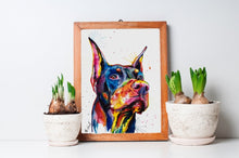 Load image into Gallery viewer, Doberman - Watercolor Print - Shaunna Russell