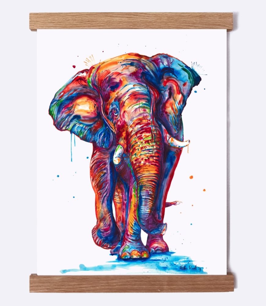 Elephant - Watercolor Print - Shaunna Russell