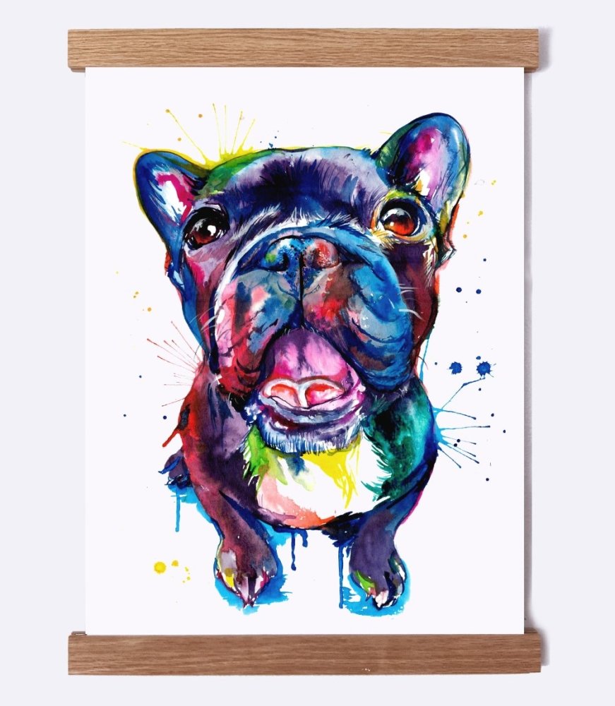French Bulldog (Black) - Watercolor Print - Shaunna Russell