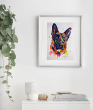 Load image into Gallery viewer, German Shepherd - Watercolor Print - Shaunna Russell