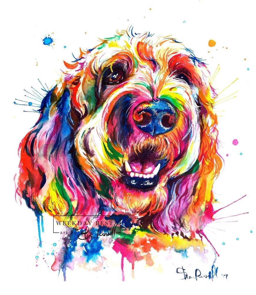 Goldendoodle / Labradoodle - Watercolor Print - Shaunna Russell