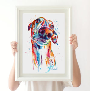 Greyhound - Watercolor Print - Shaunna Russell