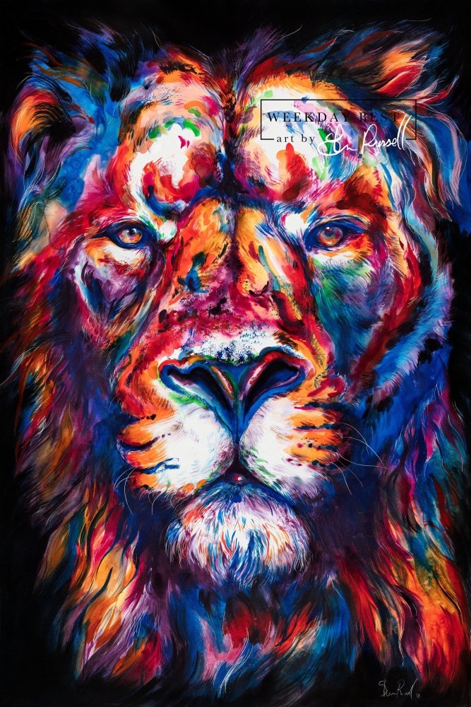 Lion - Watercolor Print - Shaunna Russell