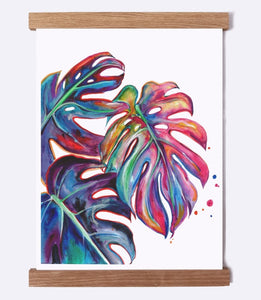 Monstera Plant Art - Watercolor Print - Shaunna Russell
