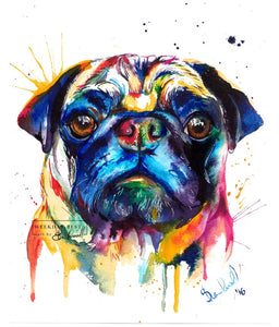 Pug - Watercolor Print - Shaunna Russell