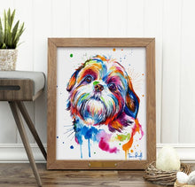 Load image into Gallery viewer, Shih Tzu - Watercolor Print